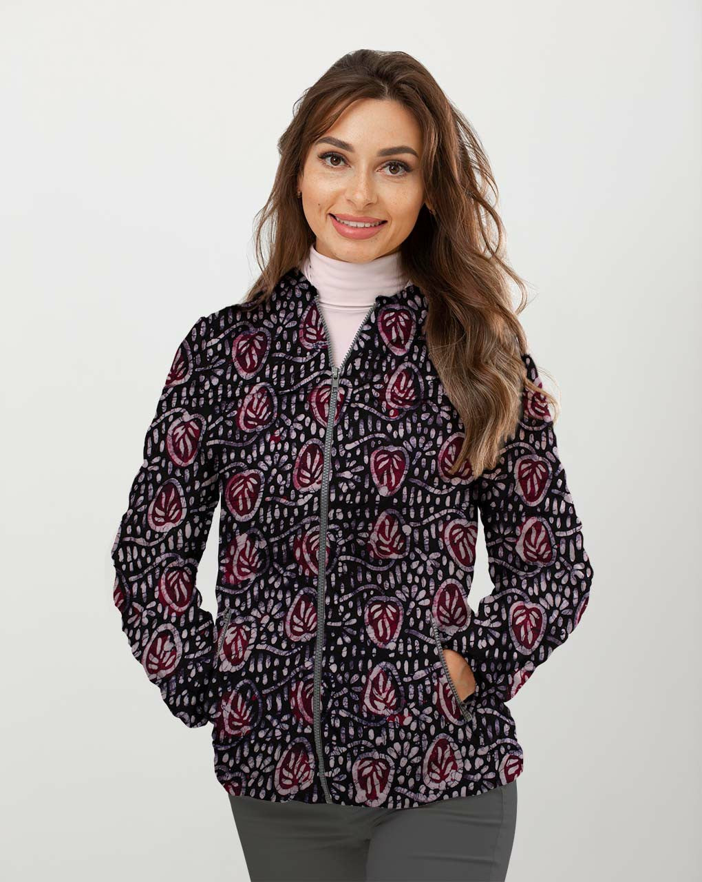 Batik Hand Block Modal Satin Quilted Fabric - Fabriclore.com