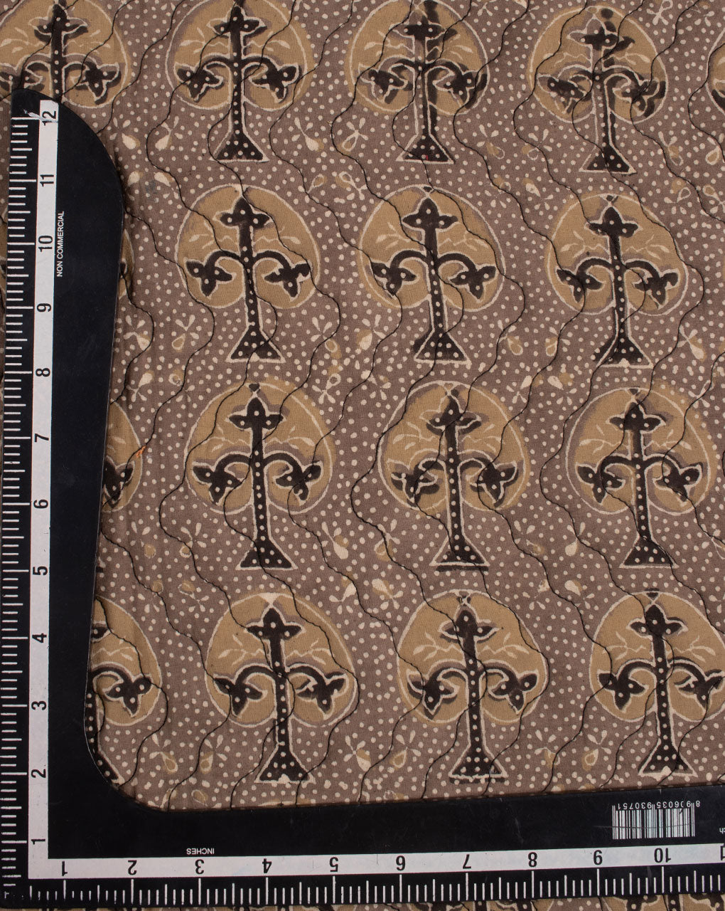 Ajrak Hand Block Cotton Quilted Fabric - Fabriclore.com