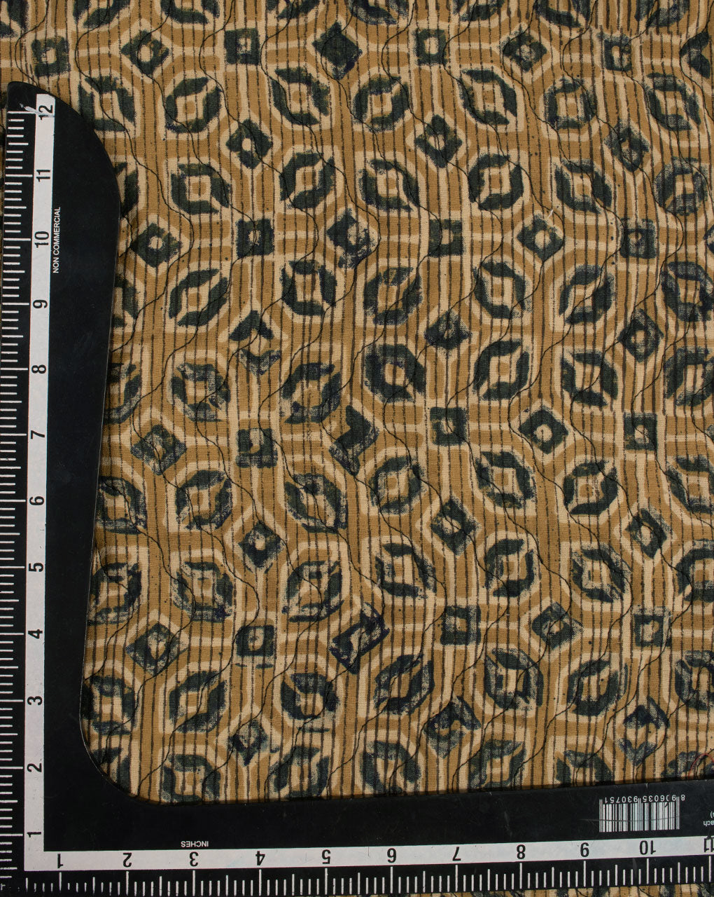Ajrak Hand Block Cotton Quilted Fabric - Fabriclore.com