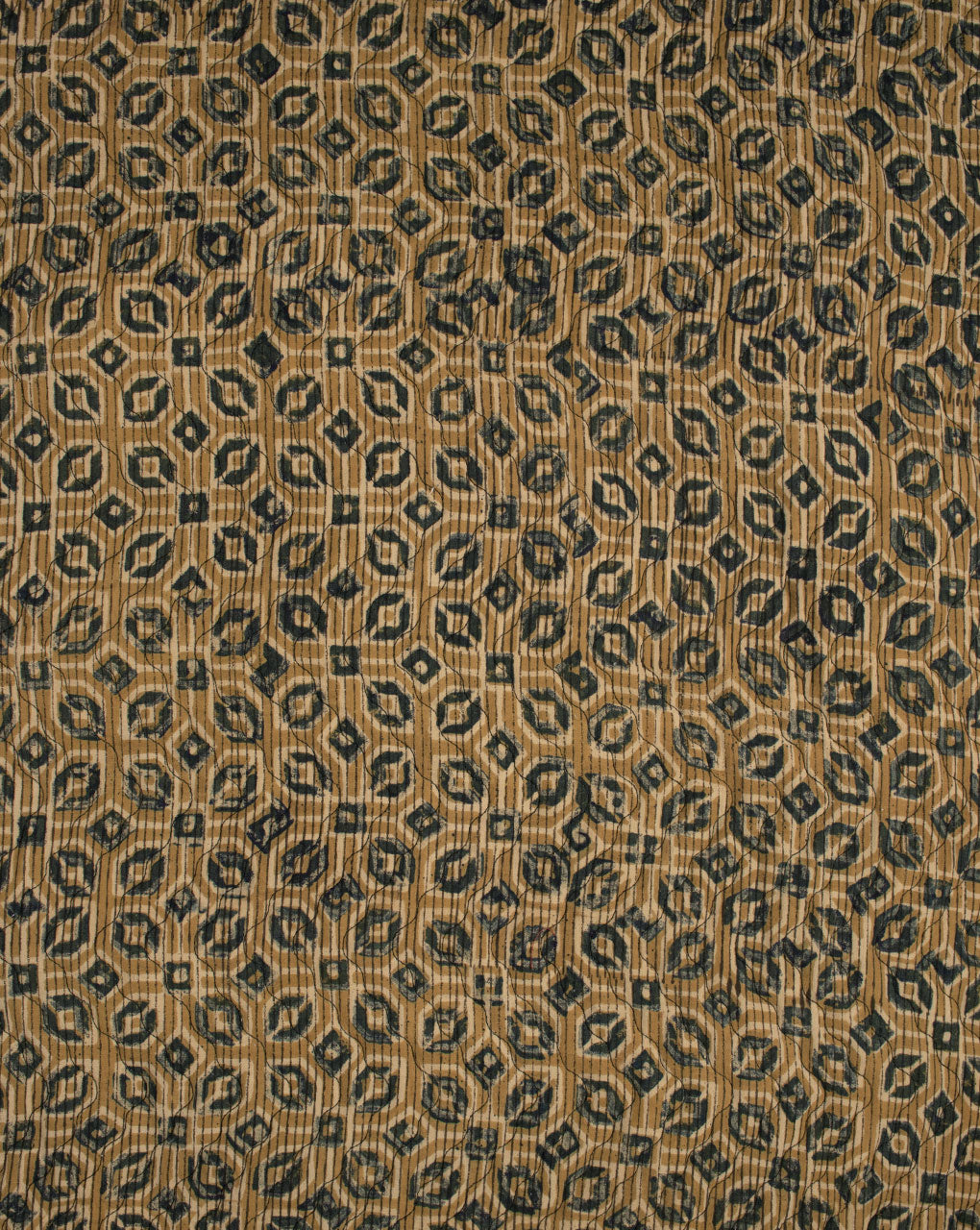 Ajrak Hand Block Cotton Quilted Fabric - Fabriclore.com