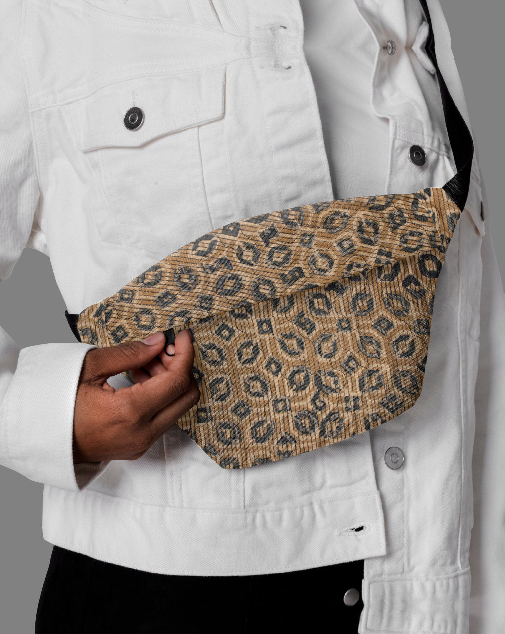 Ajrak Hand Block Cotton Quilted Fabric - Fabriclore.com