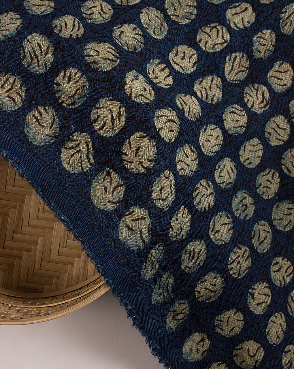 Akola Hand Block Dobby Rayon Fabric - Fabriclore.com