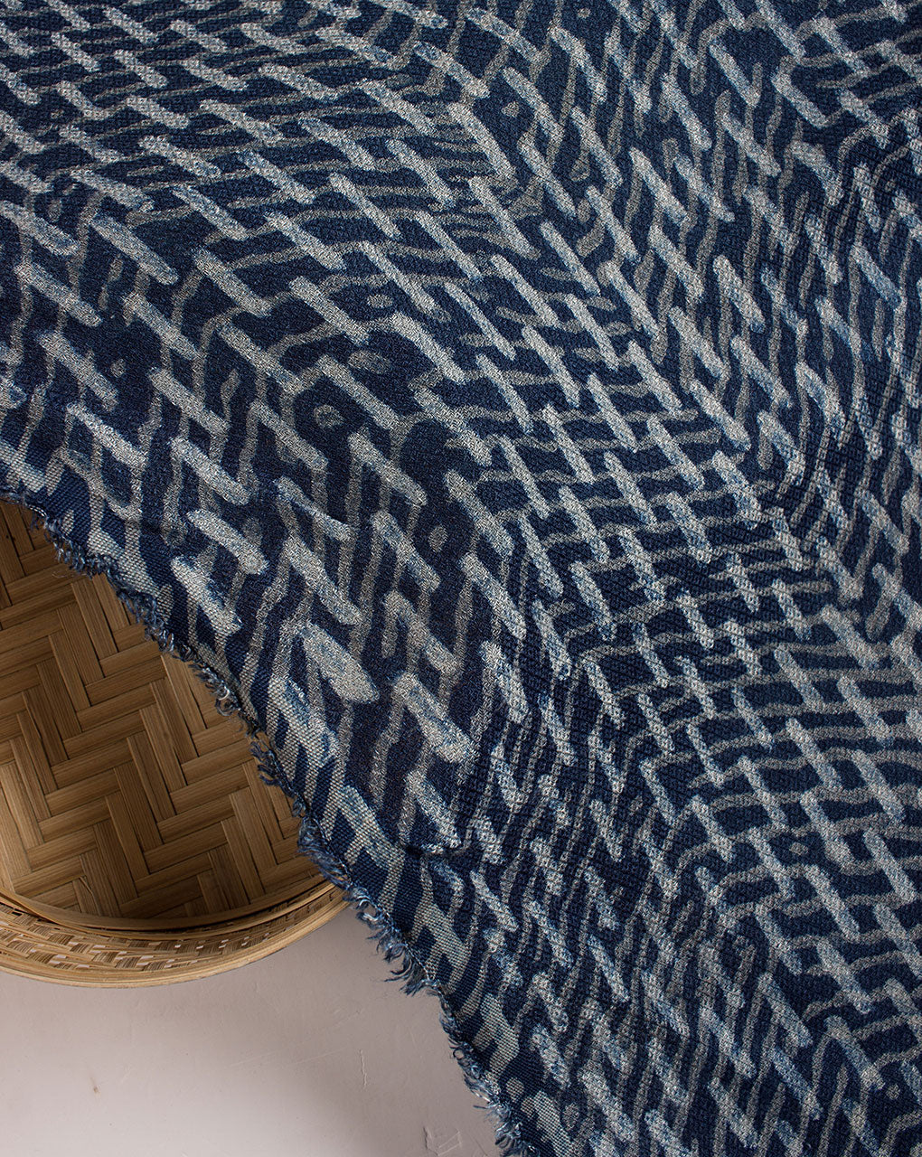 Akola Hand Block Dobby Rayon Fabric - Fabriclore.com