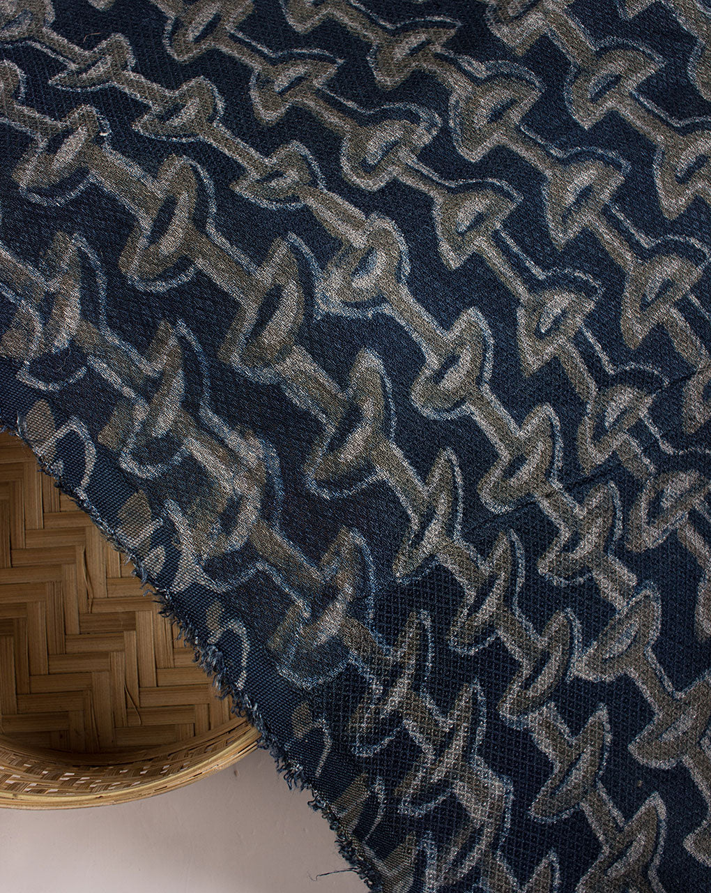 Akola Hand Block Dobby Rayon Fabric - Fabriclore.com