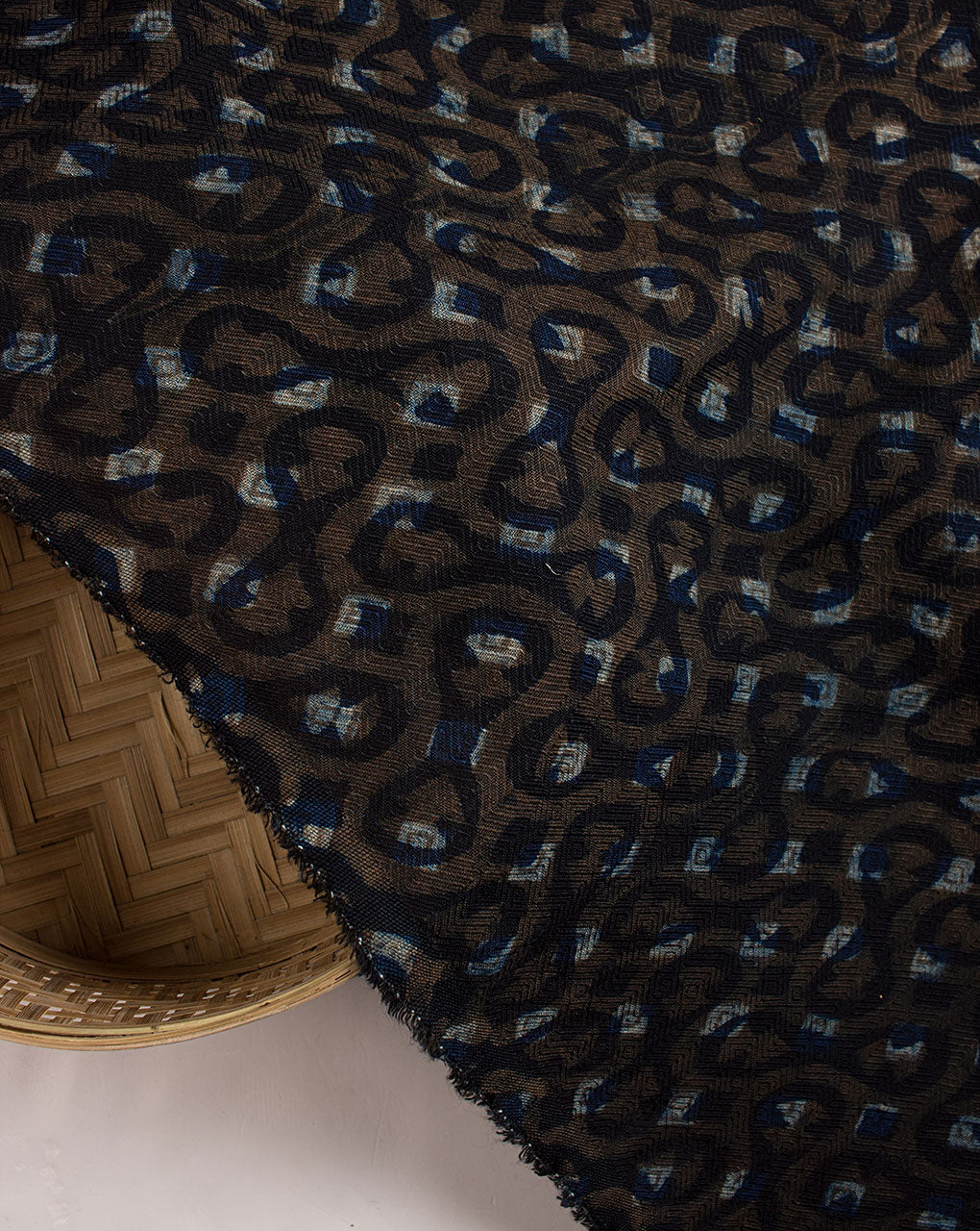 Akola Hand Block Dobby Rayon Fabric - Fabriclore.com