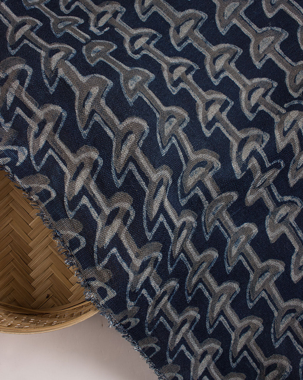 Akola Hand Block Dobby Rayon Fabric - Fabriclore.com