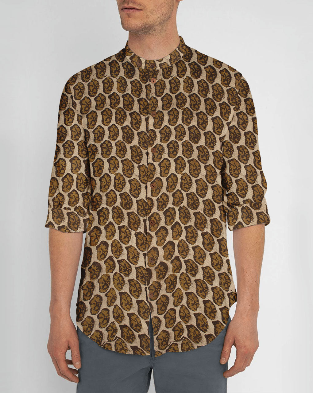 Akola Hand Block Dobby Rayon Fabric - Fabriclore.com