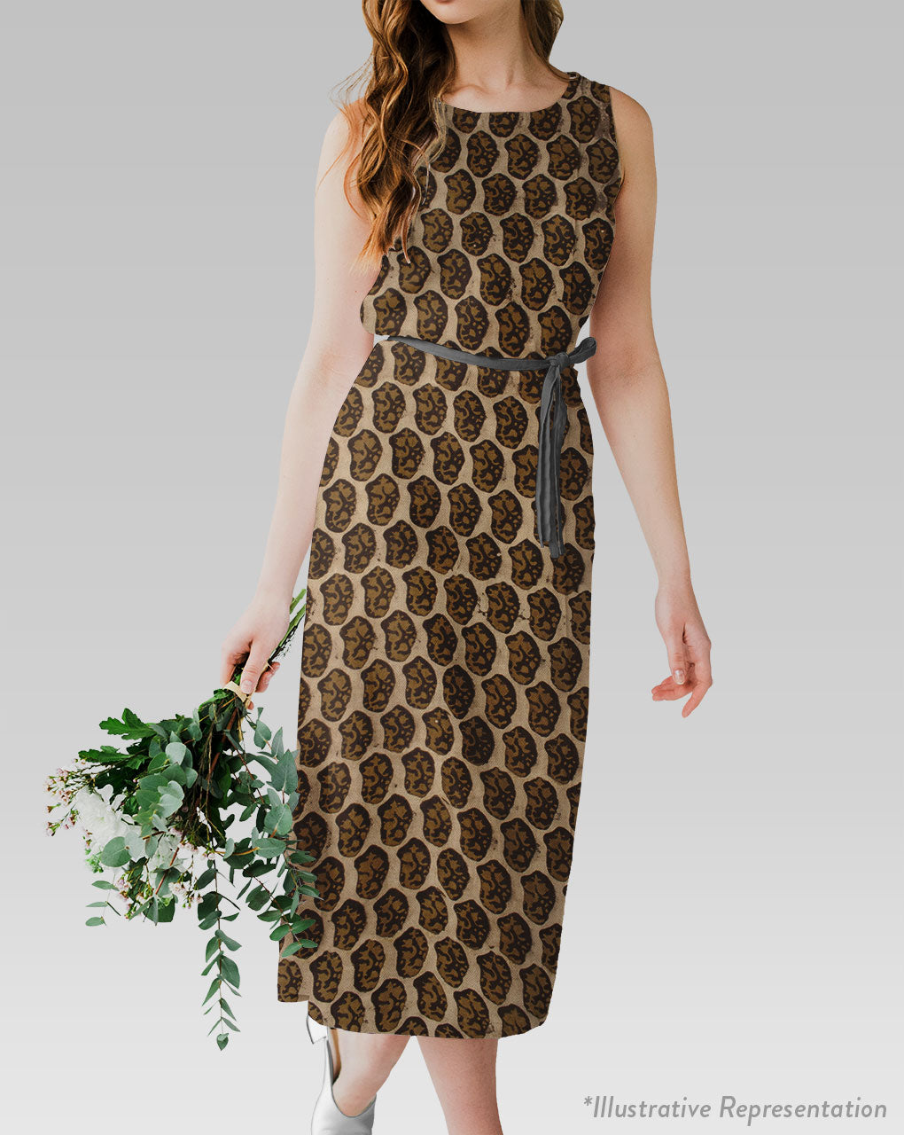 Akola Hand Block Dobby Rayon Fabric - Fabriclore.com