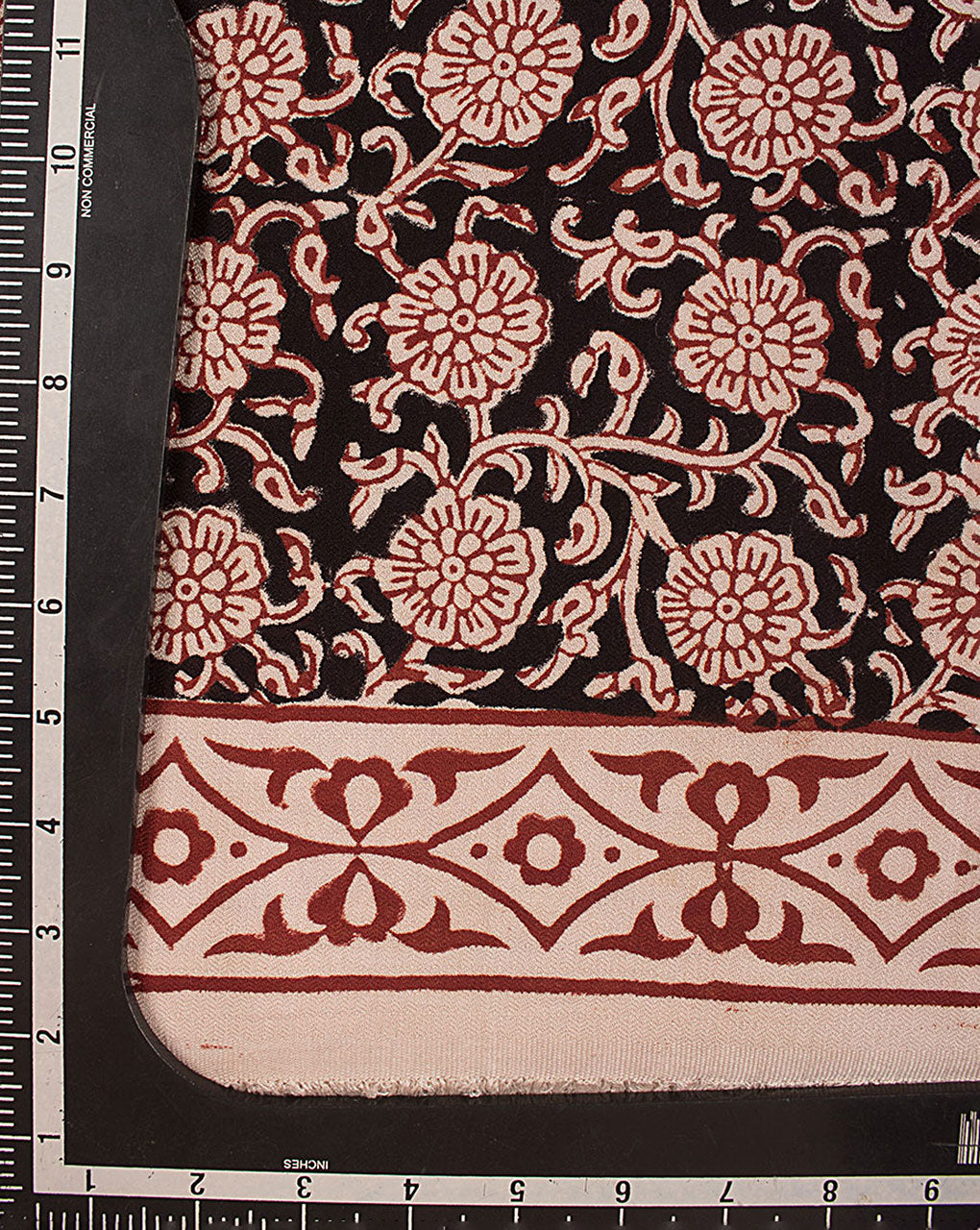 Bagh Print Hand Block Dobby Rayon Fabric - Fabriclore.com