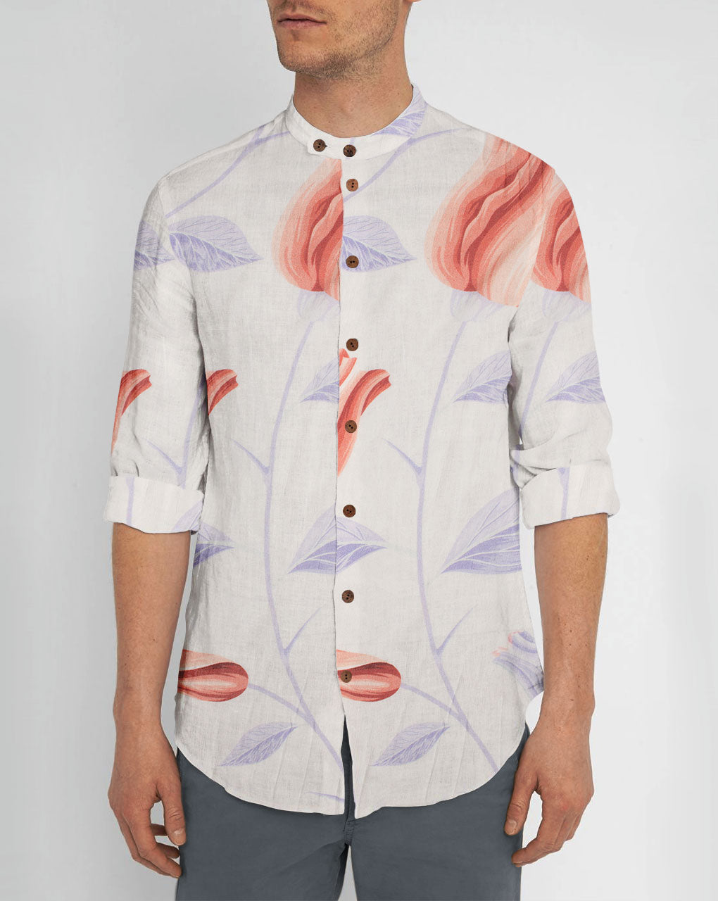 Exclusive Whimsical Bloom Digital Print Rayon Crepe Fabric ( Width 40 Inch ) - Fabriclore.com
