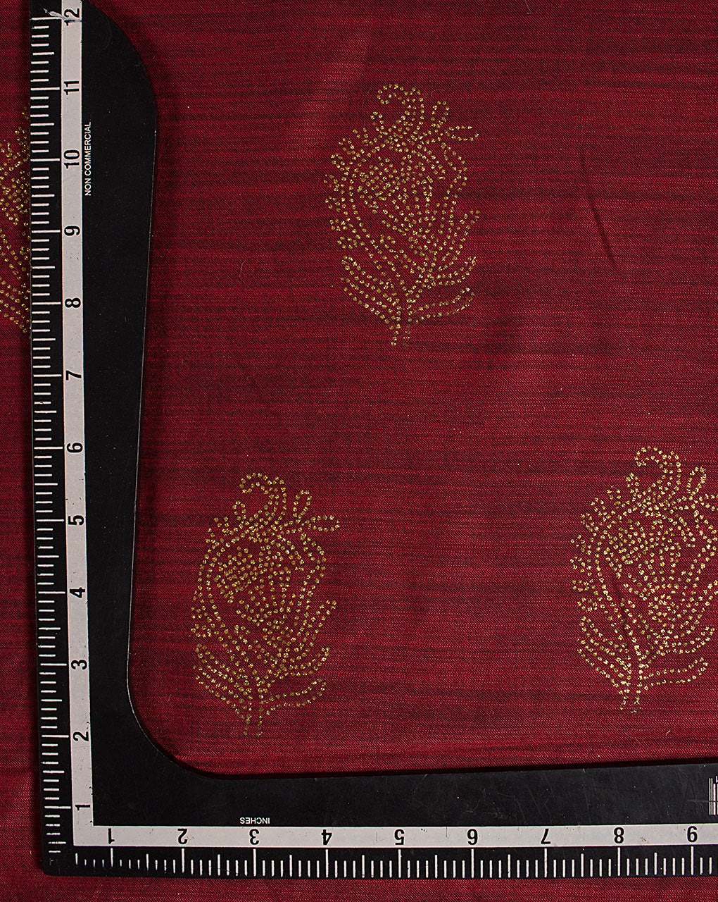 Gold Block Art Silk Fabric