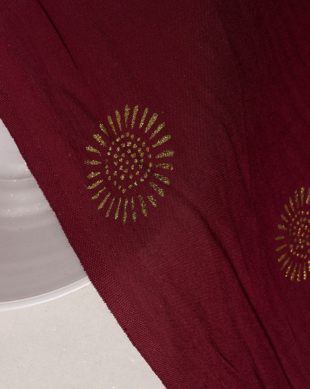 Gold Block Rayon Fabric