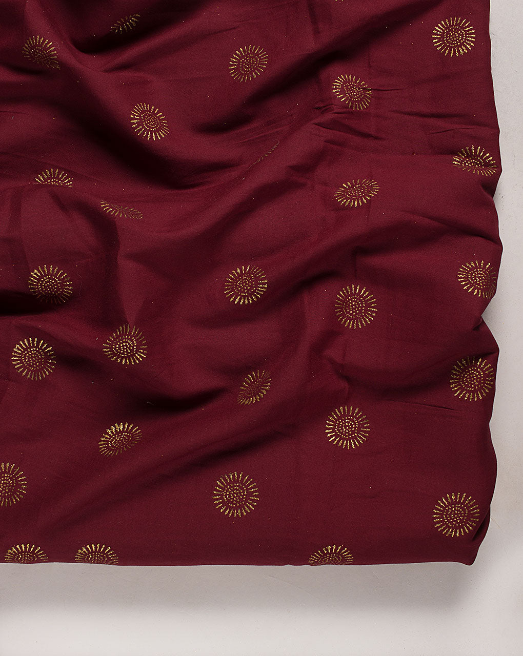 Gold Block Rayon Fabric