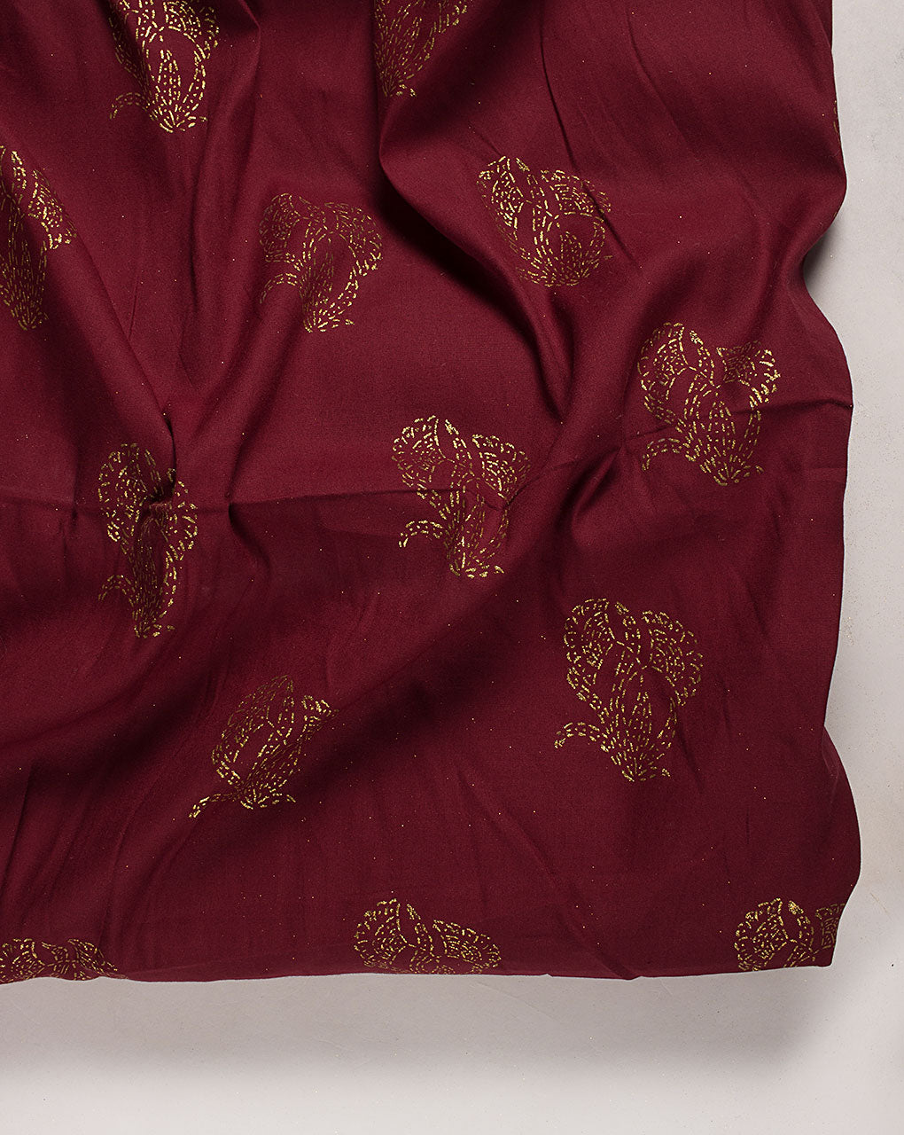 Gold Block Rayon Fabric
