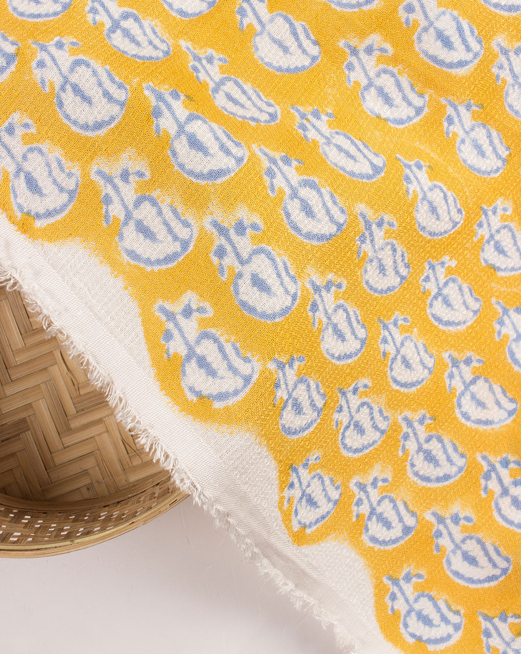 Rapid Hand Block Rayon Dobby Fabric - Fabriclore.com