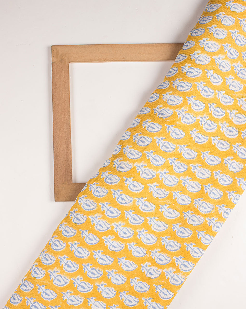 Rapid Hand Block Rayon Dobby Fabric - Fabriclore.com
