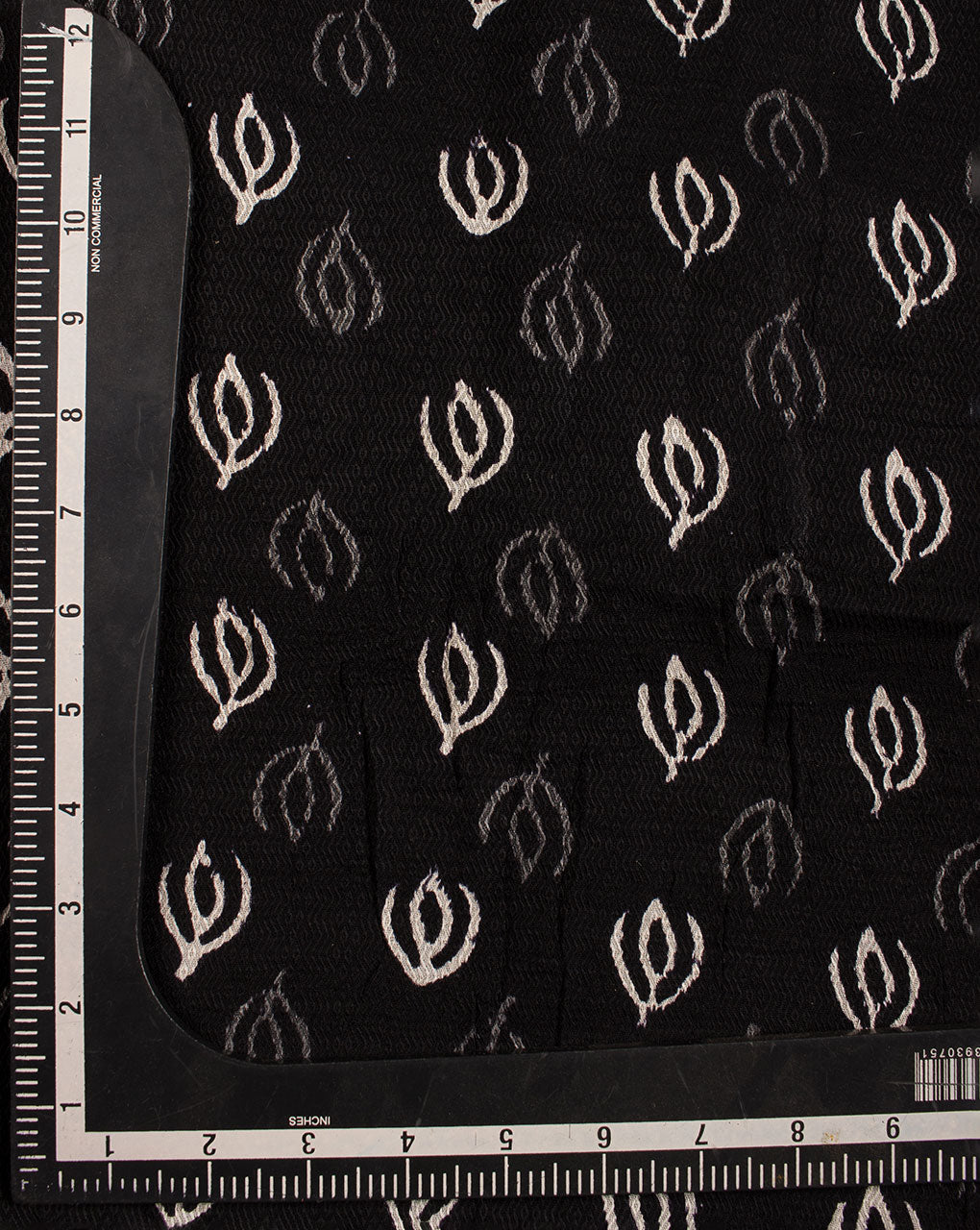 Monochrome Hand Block Rayon Dobby Fabric - Fabriclore.com