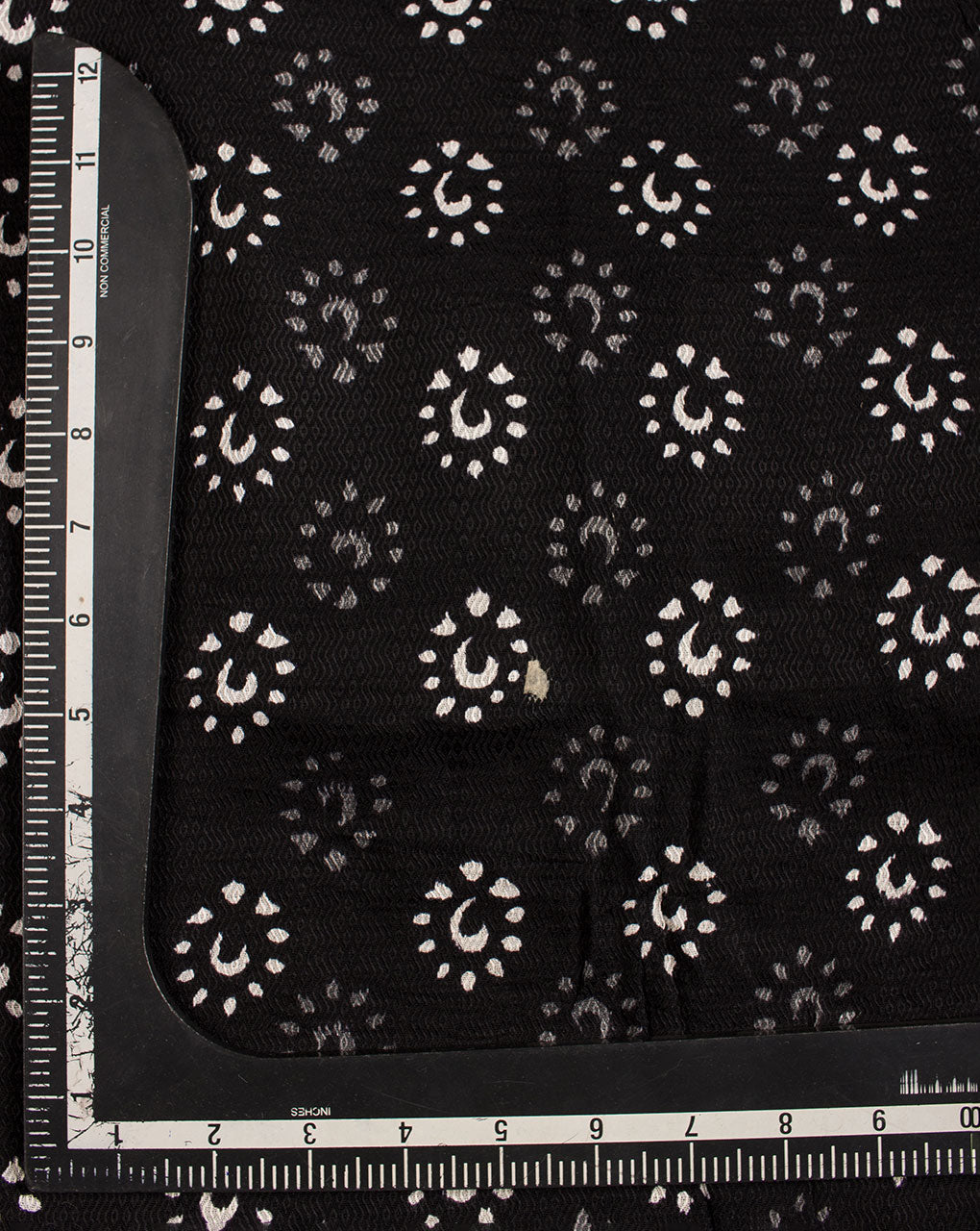 Monochrome Hand Block Rayon Dobby Fabric - Fabriclore.com