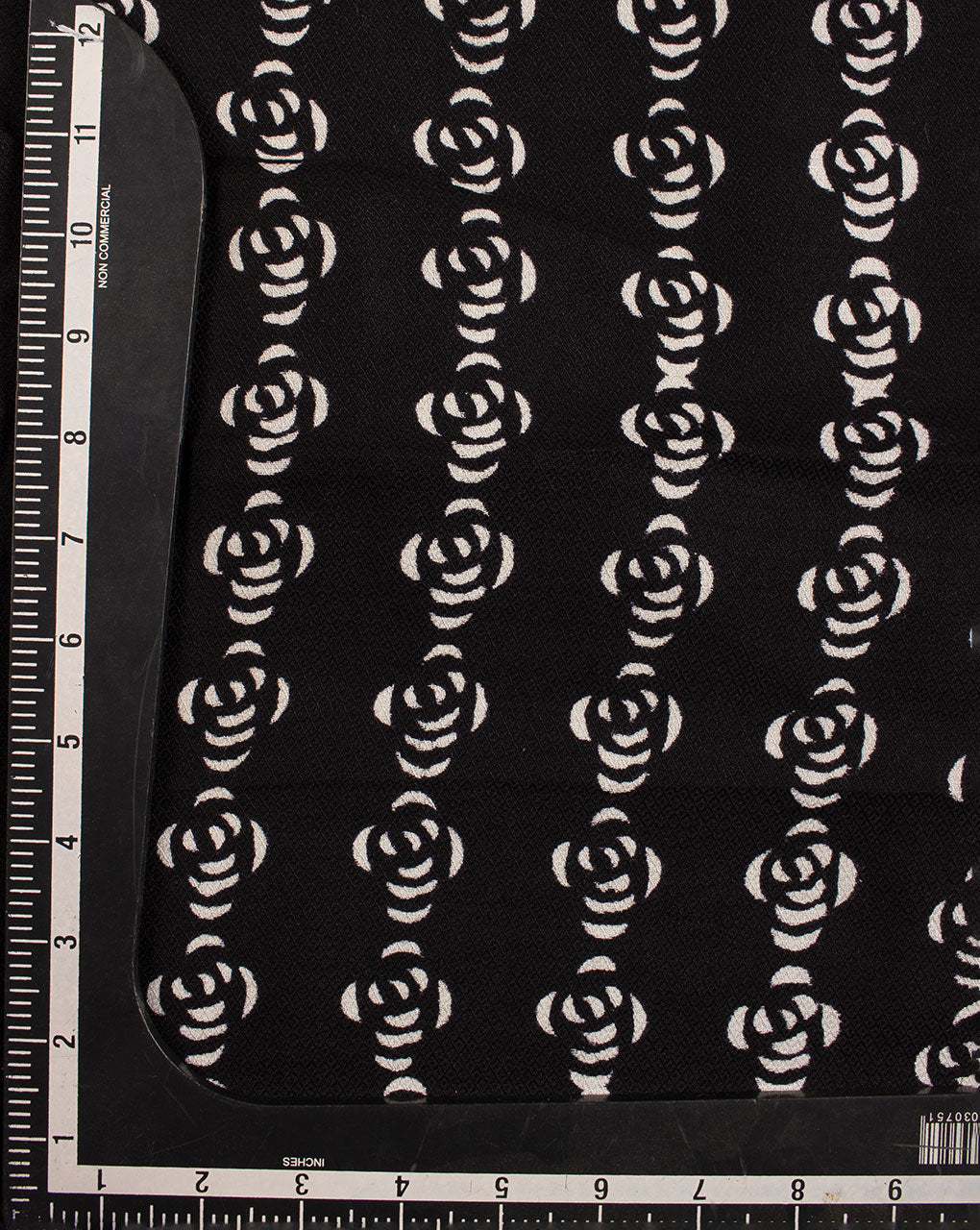 Monochrome Hand Block Rayon Dobby Fabric - Fabriclore.com