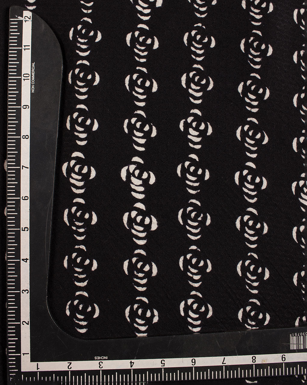 Monochrome Hand Block Rayon Dobby Fabric - Fabriclore.com