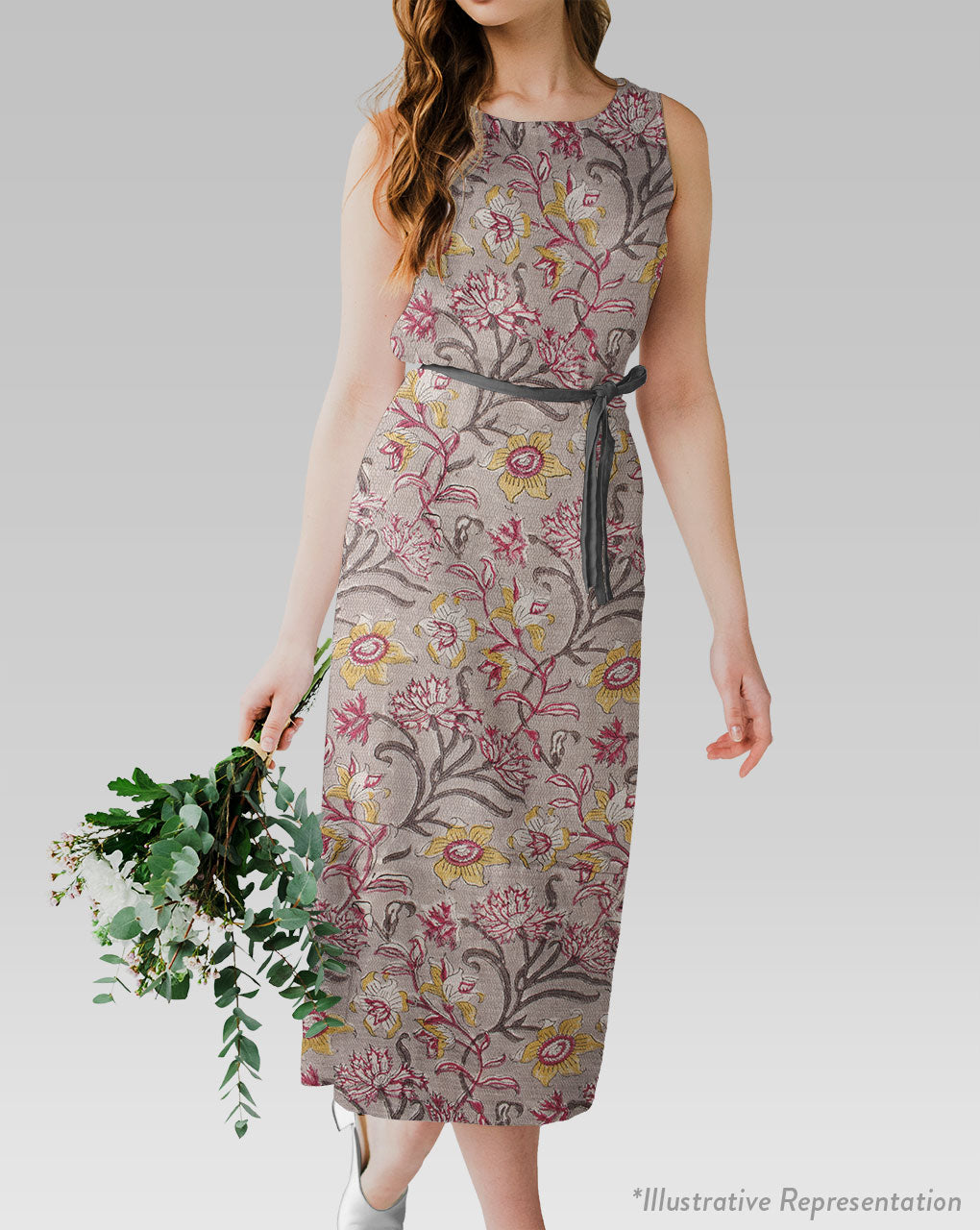 Rapid Hand Block Dobby Rayon Fabric - Fabriclore.com