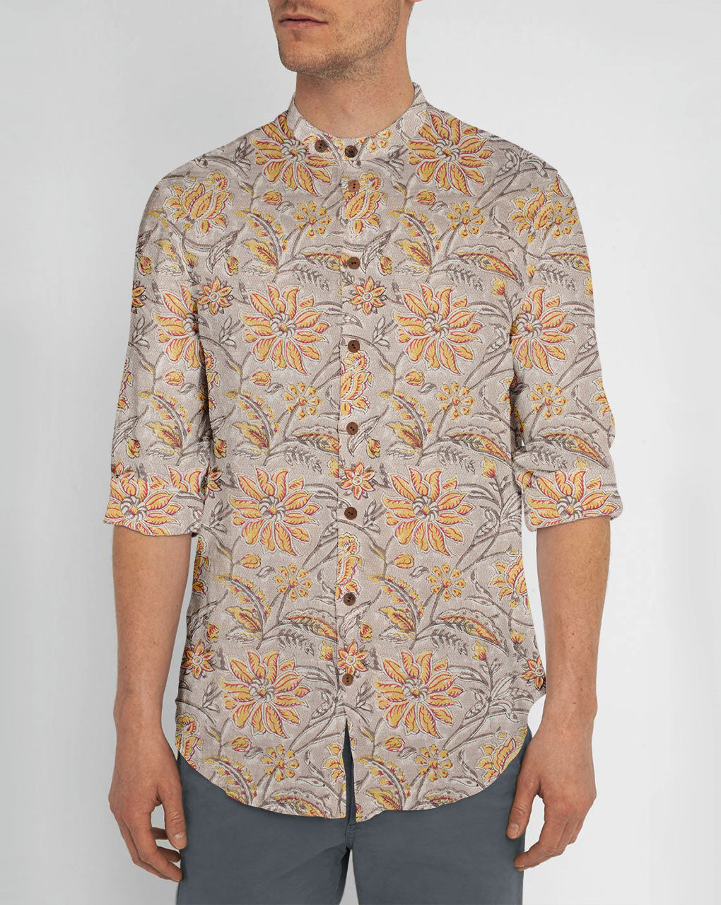 Rapid Hand Block Dobby Rayon Fabric - Fabriclore.com