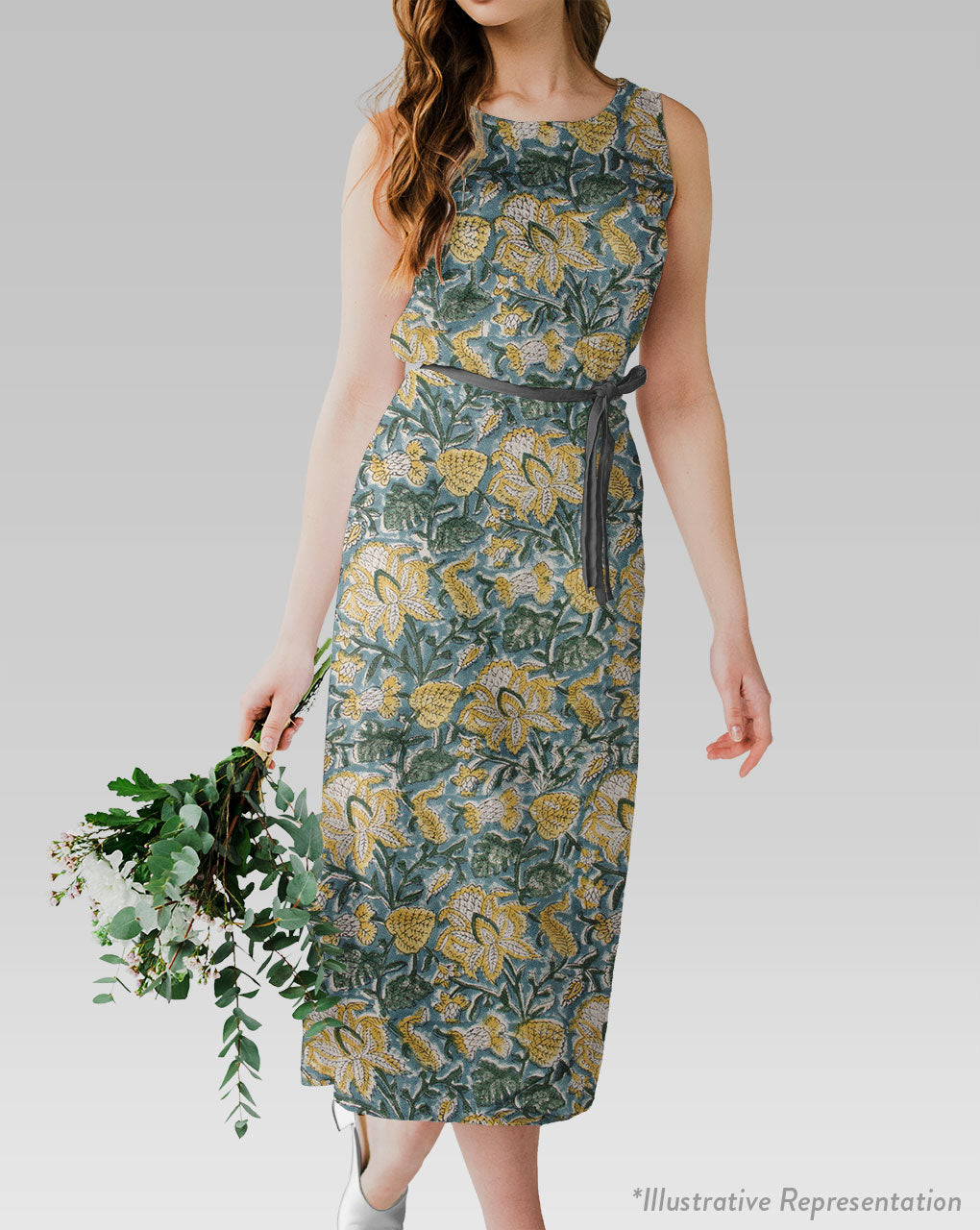 Rapid Hand Block Dobby Rayon Fabric - Fabriclore.com