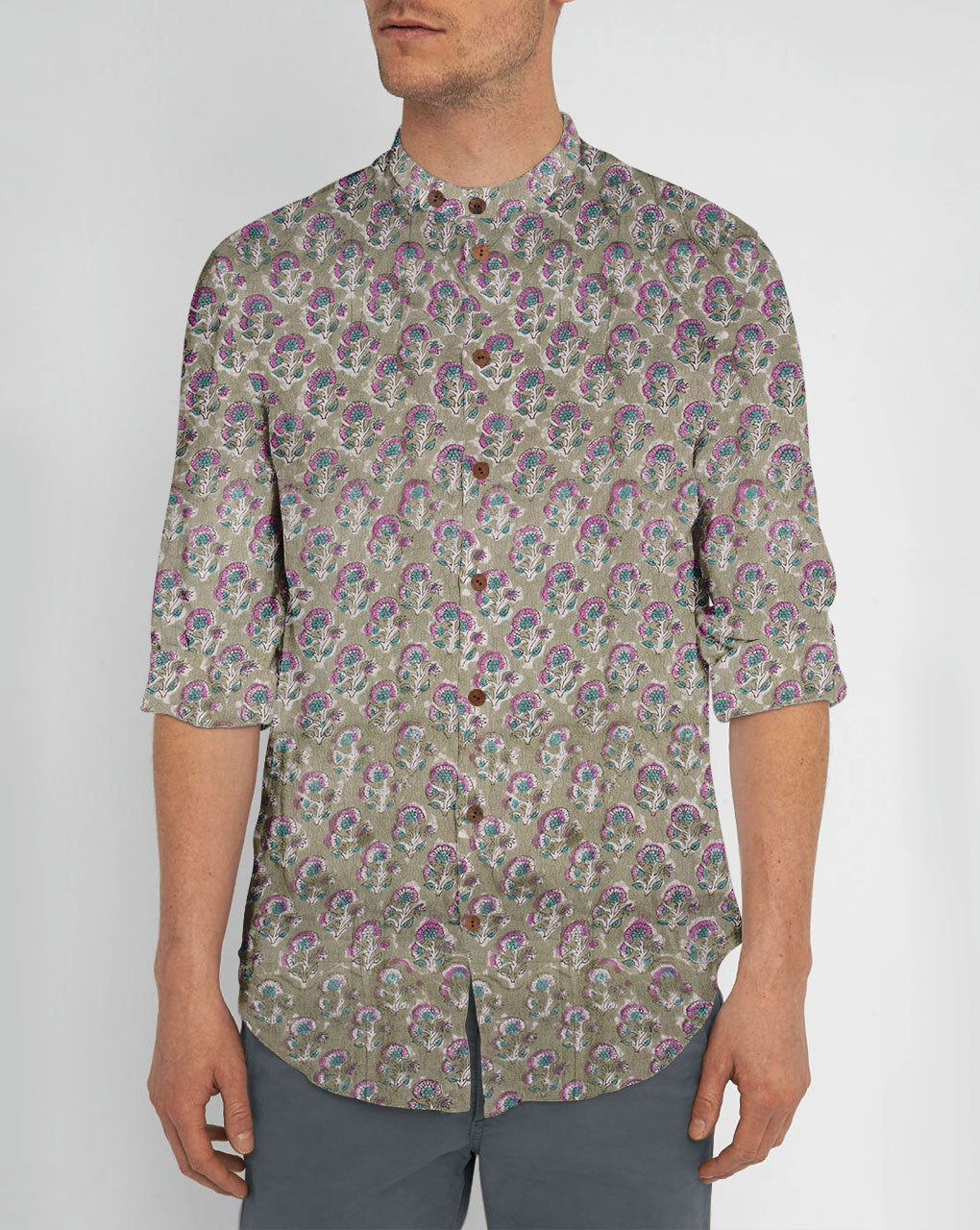 Rapid Hand Block Dobby Rayon Fabric - Fabriclore.com
