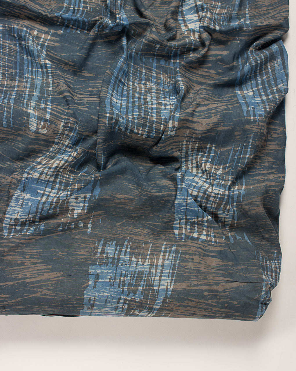 Indigo Hand Block Rayon Modal Fabric
