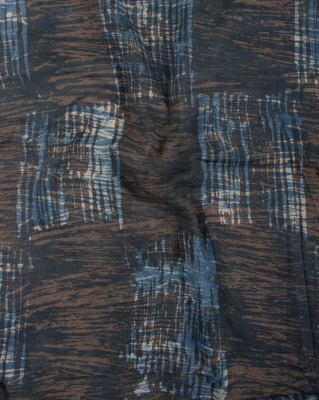 Indigo Hand Block Rayon Modal Fabric - Fabriclore.com