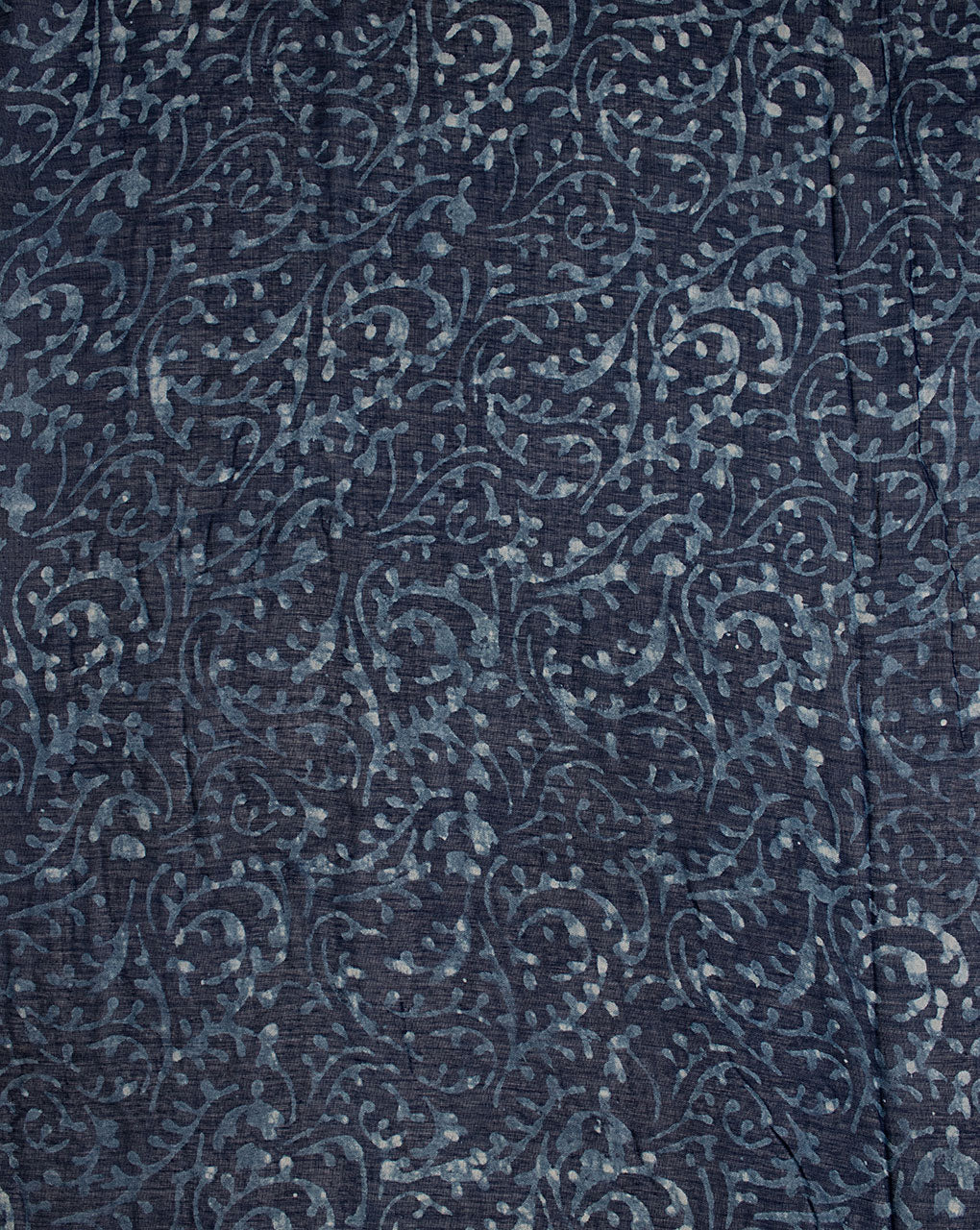 Indigo Hand Block Rayon Fabric