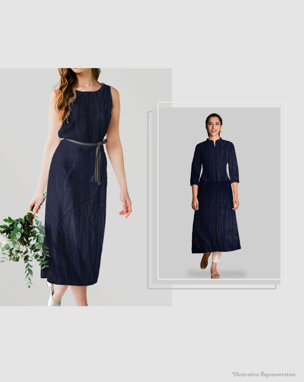 Navy Blue Plain Rayon Fabric