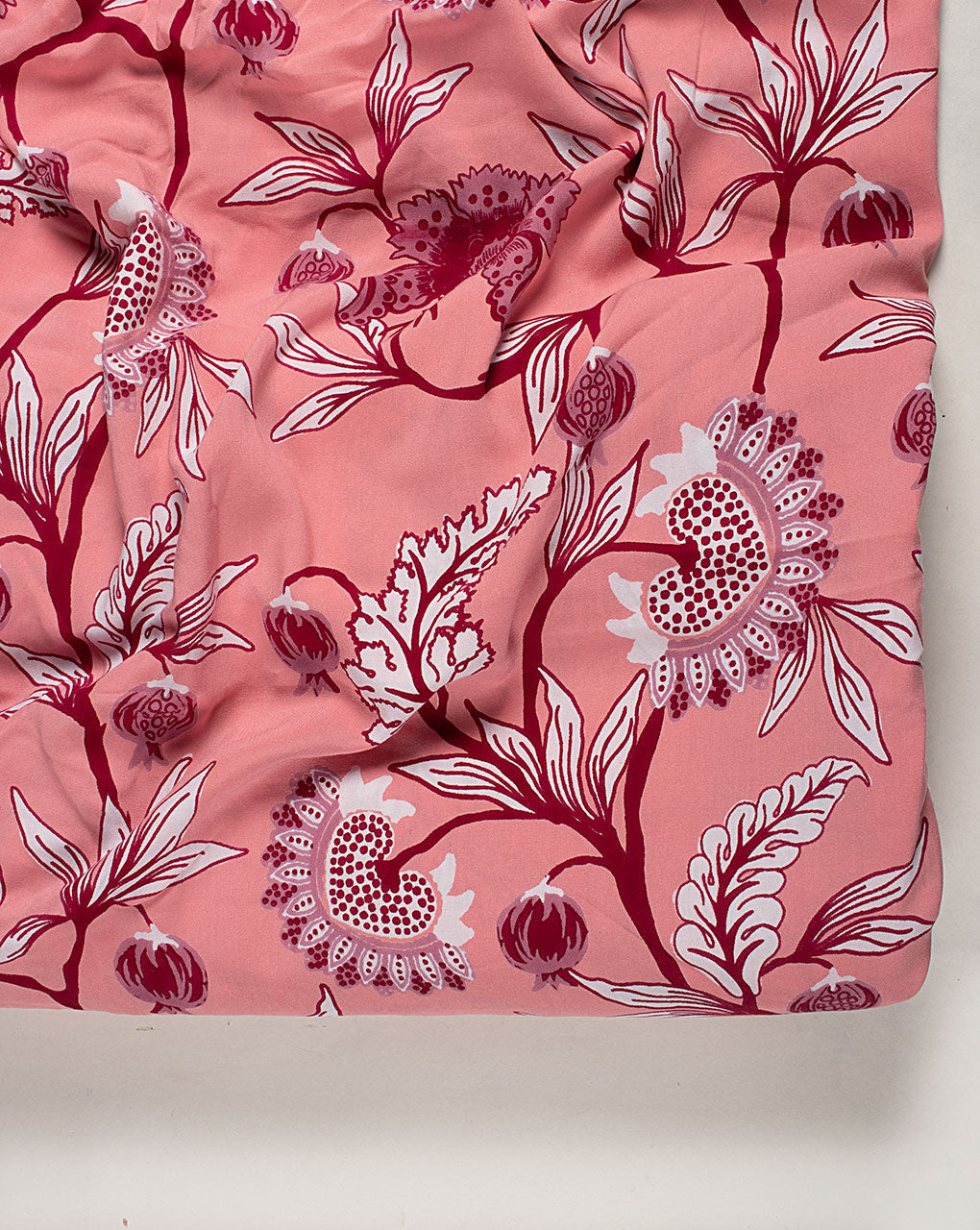 ( Pre Cut 50 CM ) Screen Print Rayon Fabric