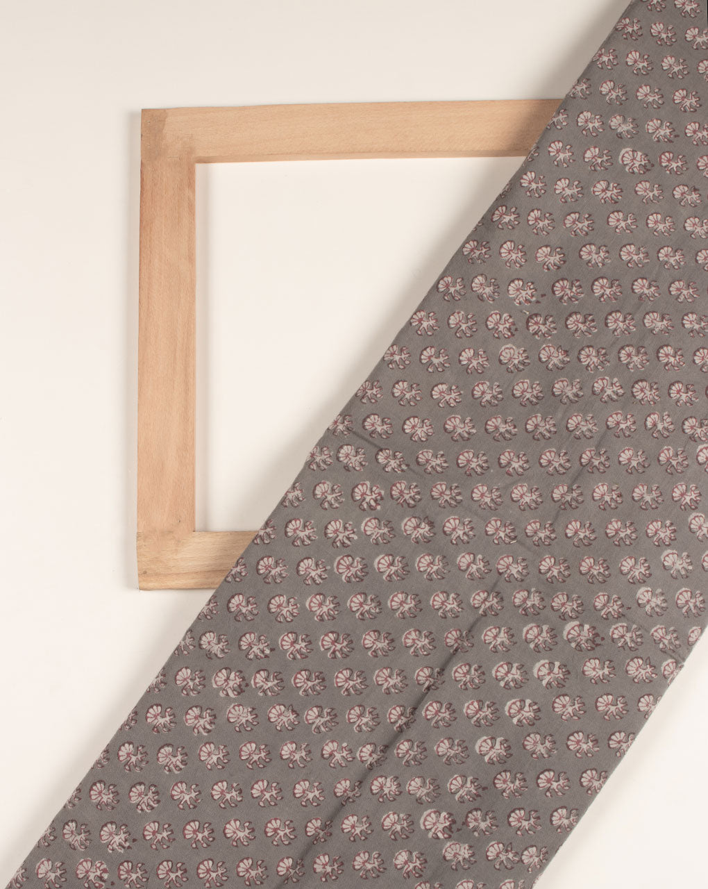 Akola Hand Block Slub Cotton Fabric - Fabriclore.com