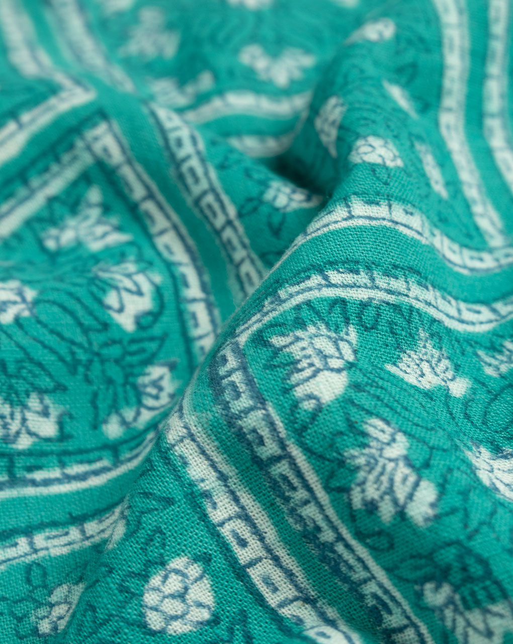 Akola Hand Block Slub Cotton Fabric - Fabriclore.com