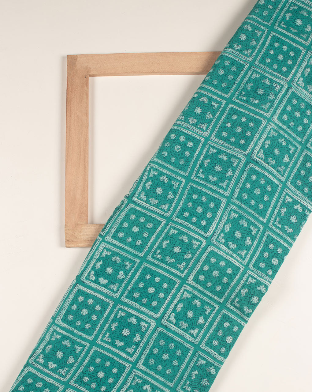 Akola Hand Block Slub Cotton Fabric - Fabriclore.com