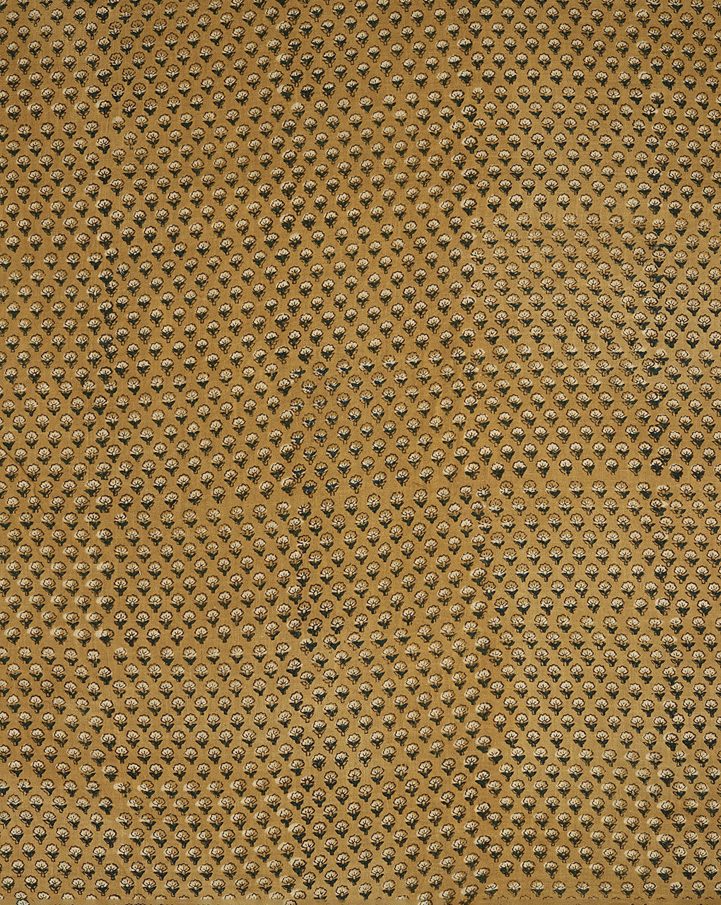 Authentic Fadat Hand Block Natural Dye Slub Cotton Fabric - Fabriclore.com