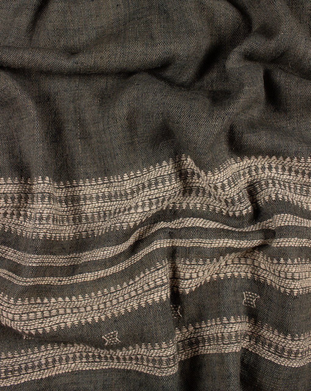Stripes Handwoven Premium Local Sheep Pure Woolen Shawl - Fabriclore.com