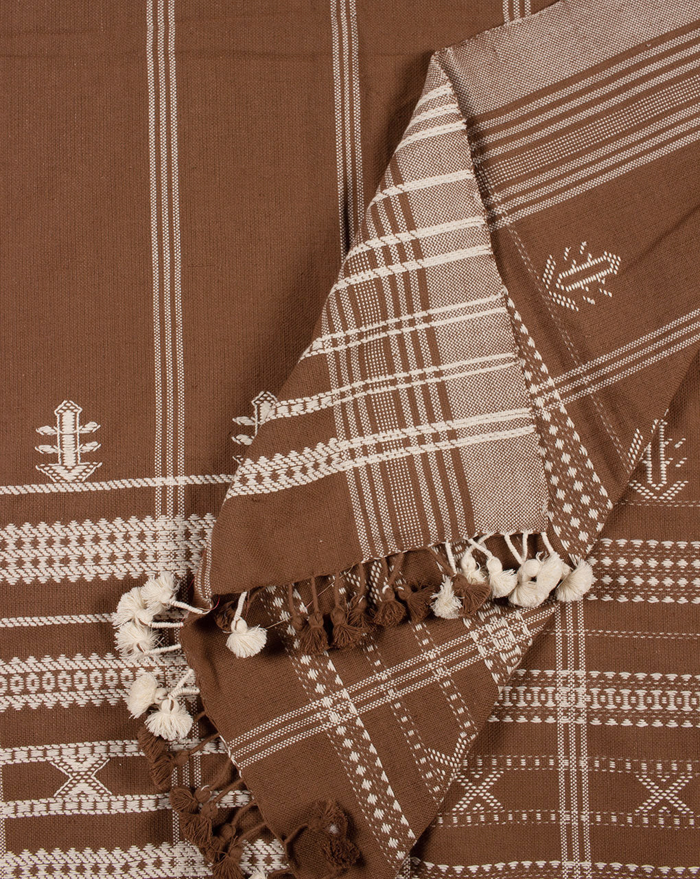 Stripes Handwoven Premium Kala Cotton Shawl - Fabriclore.com