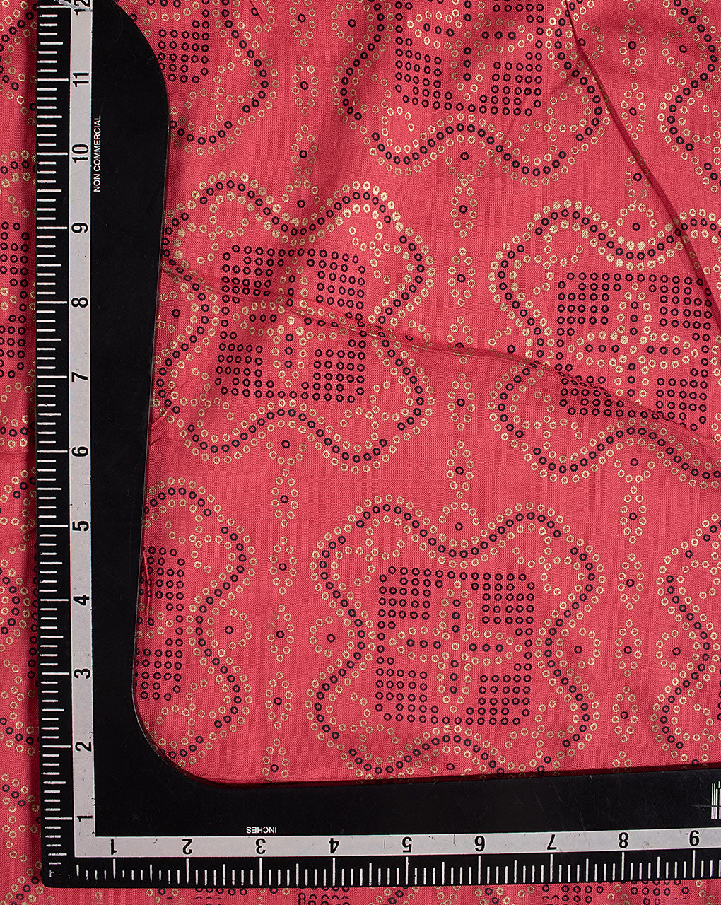 Foil Screen Print Slub Rayon Fabric - Fabriclore.com