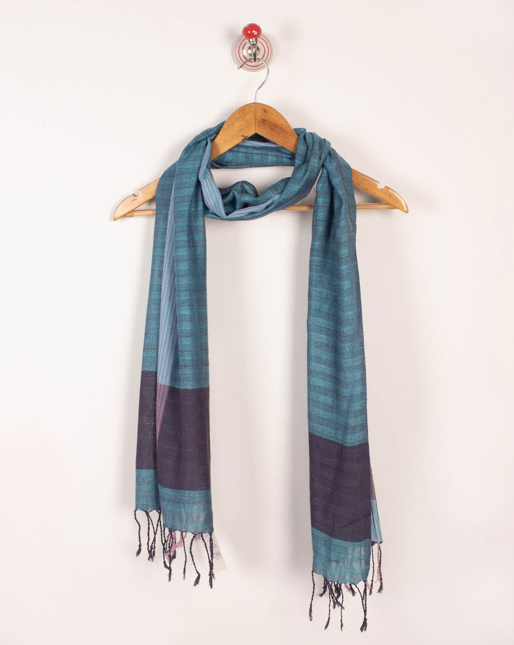 Checks Woven Bhagalpuri Cotton Stole - Fabriclore.com