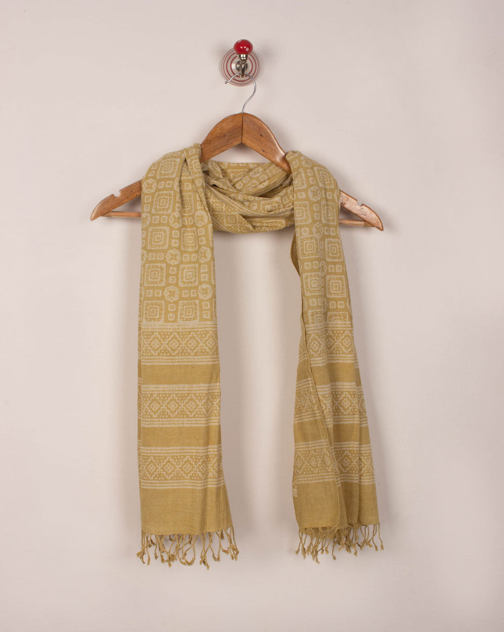 Checks Handwoven Handspun Batik Kala Cotton Stole - Fabriclore.com