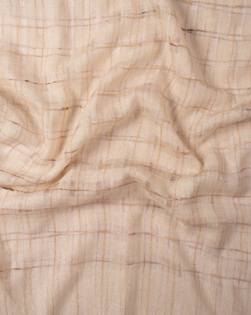 Checks Woven Bhagalpuri Cotton Stole - Fabriclore.com