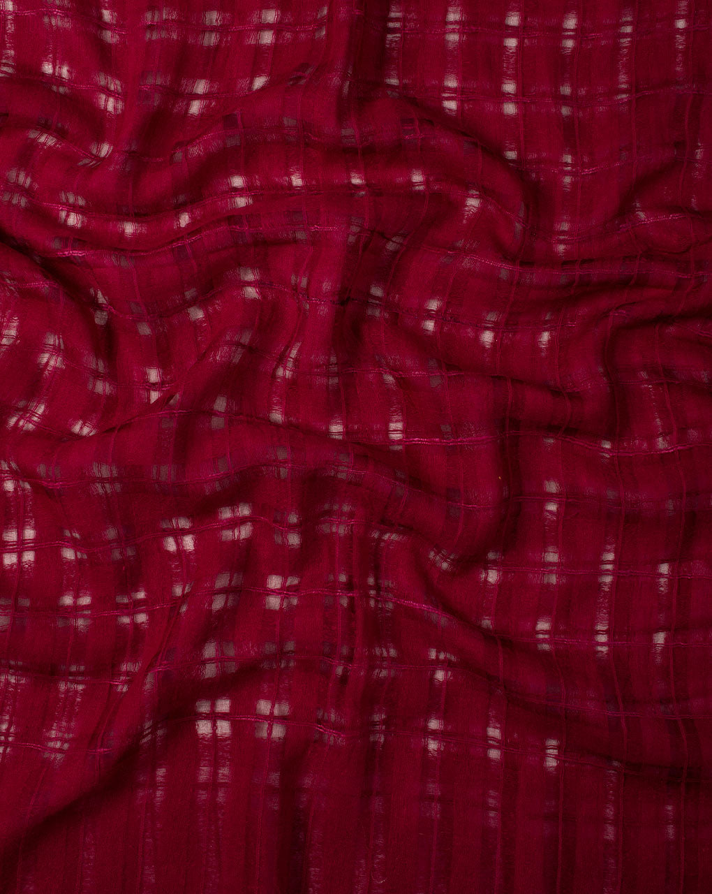 Checks Woven Bhagalpuri Cotton Stole - Fabriclore.com