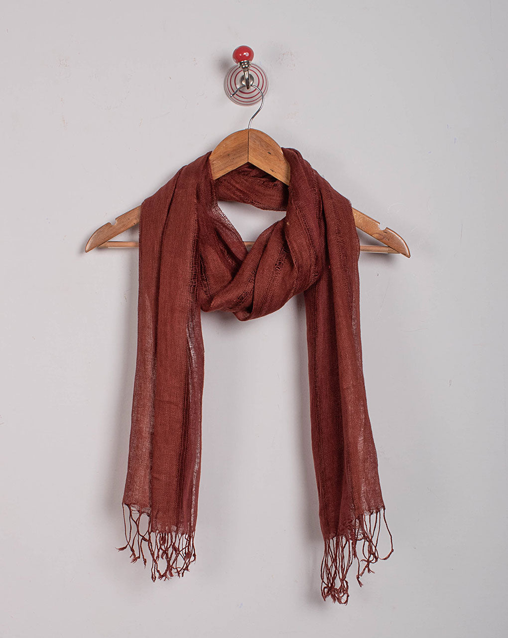 Plain Woven Bhagalpuri Viscose Linen Stole - Fabriclore.com