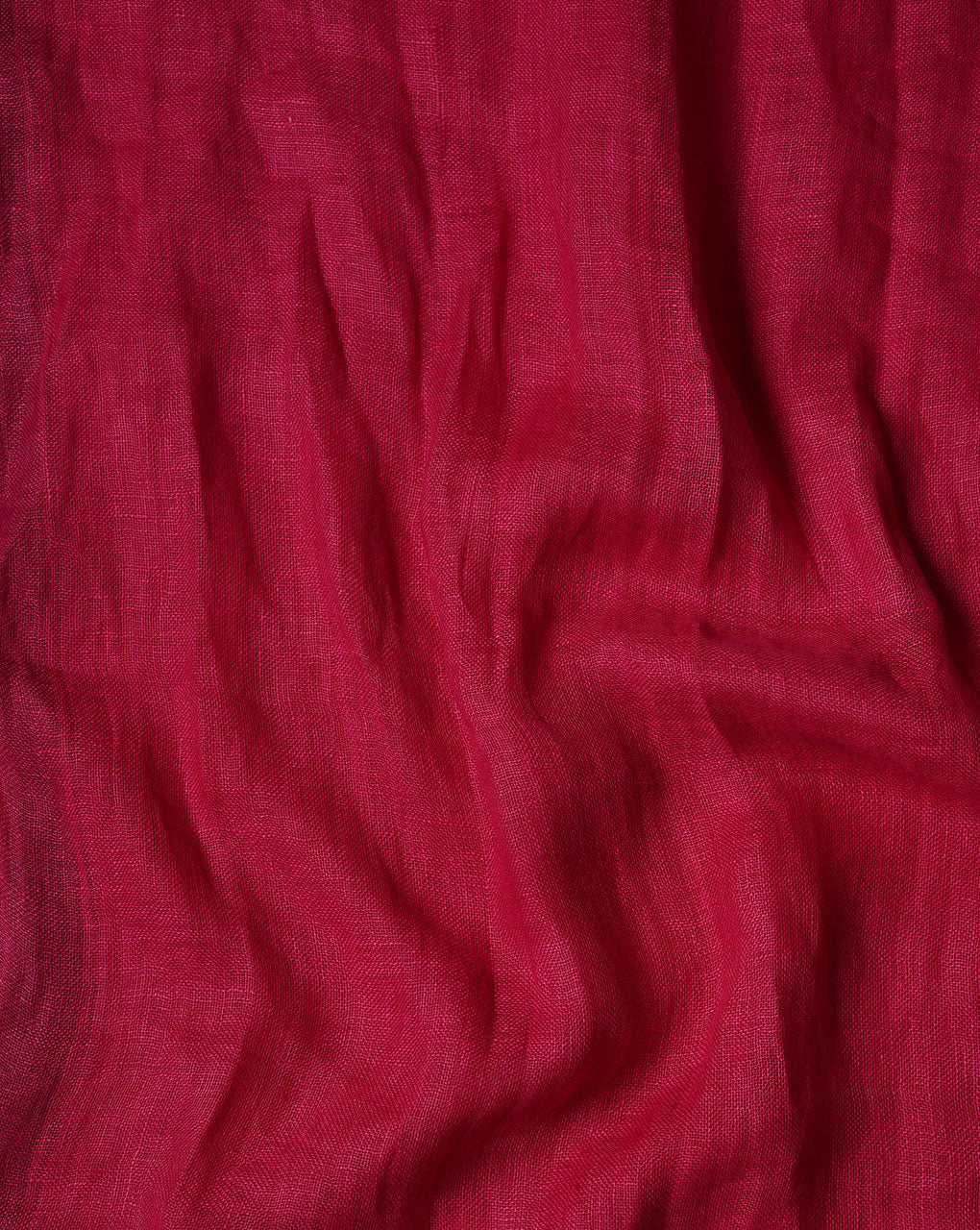Fuchsia Plain Woven Bhagalpuri Linen Stole - Fabriclore.com
