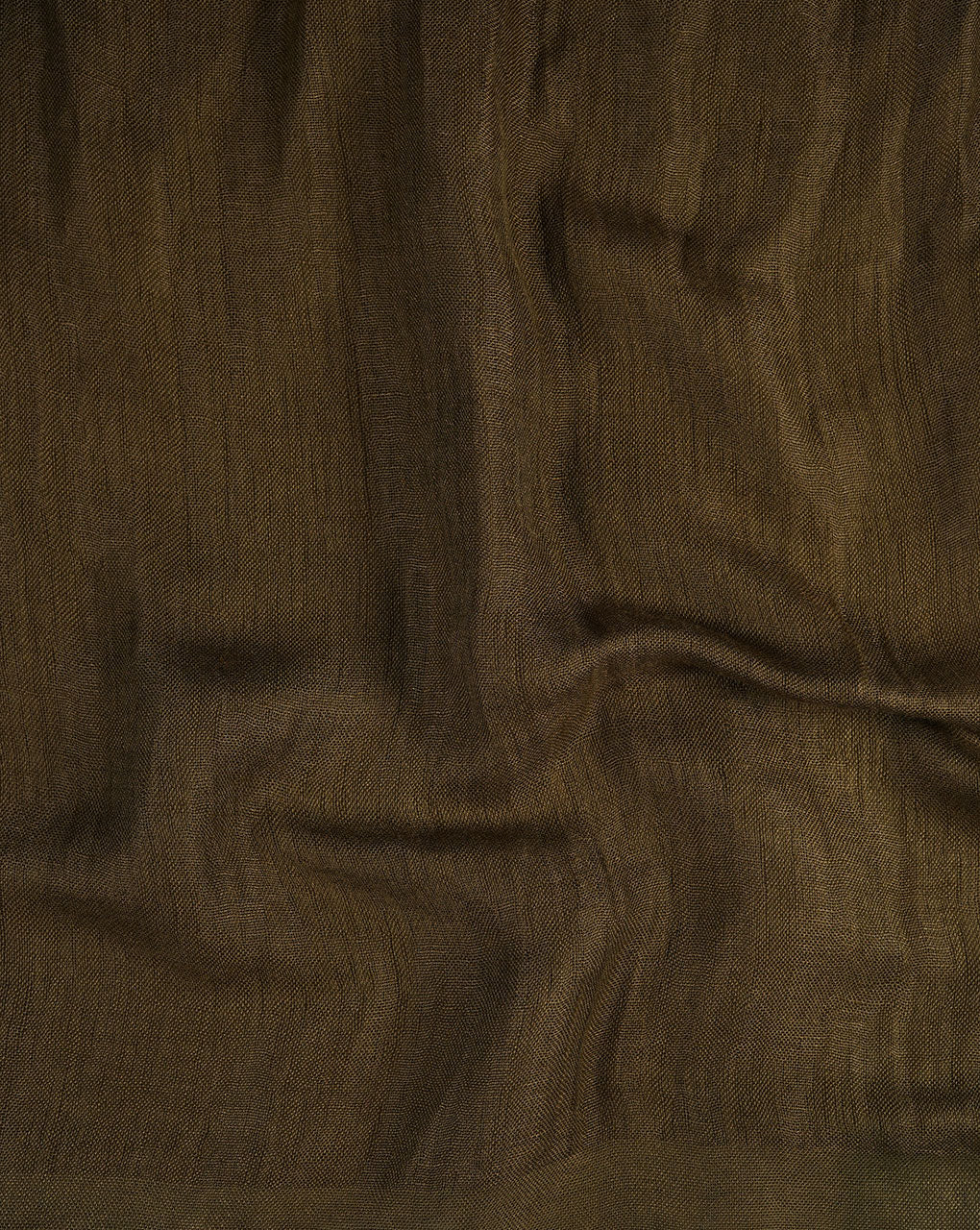 Olive Green Plain Woven Bhagalpuri Viscose Linen Stole - Fabriclore.com