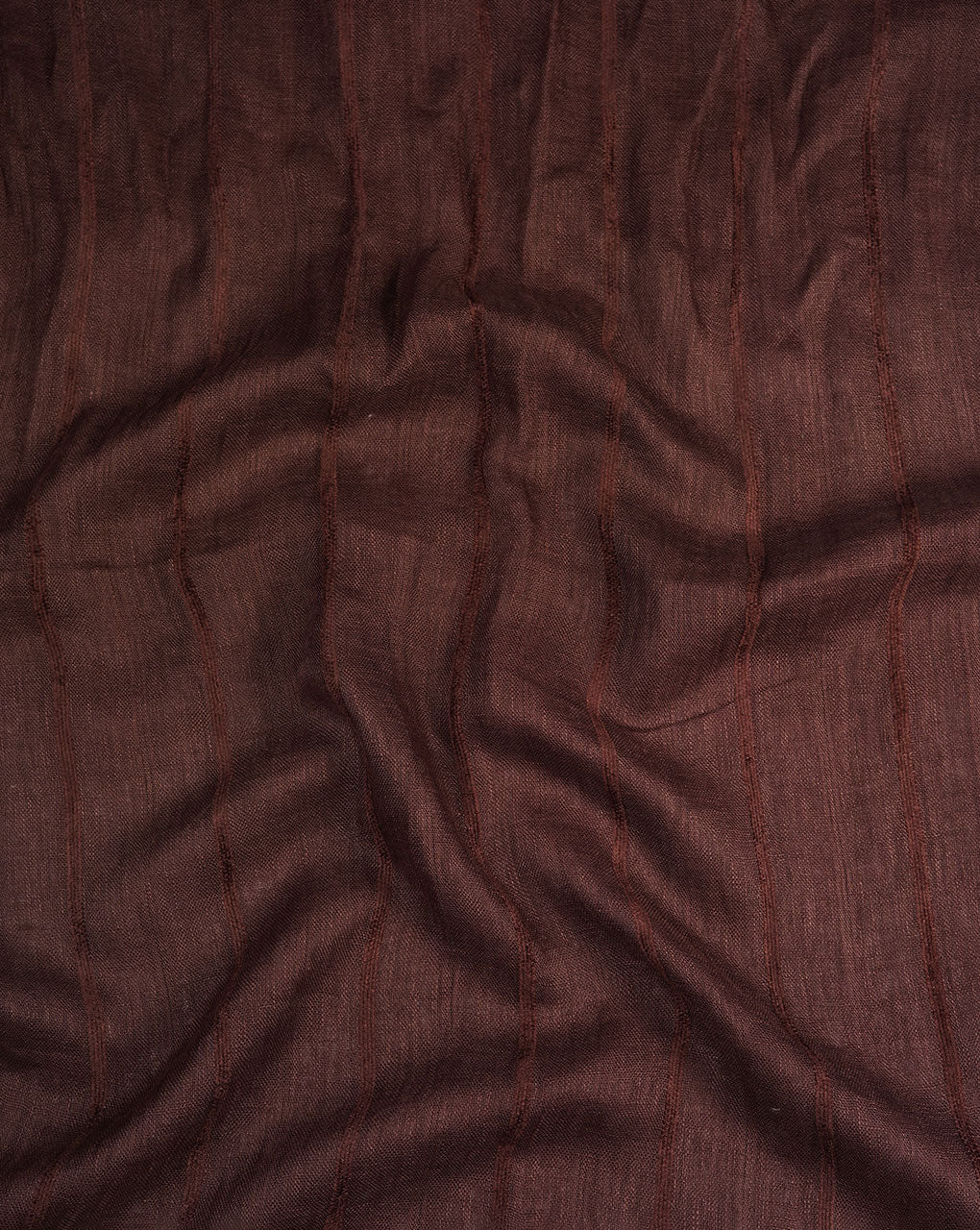 Dark Brown Stripes Woven Bhagalpuri Linen Stole - Fabriclore.com