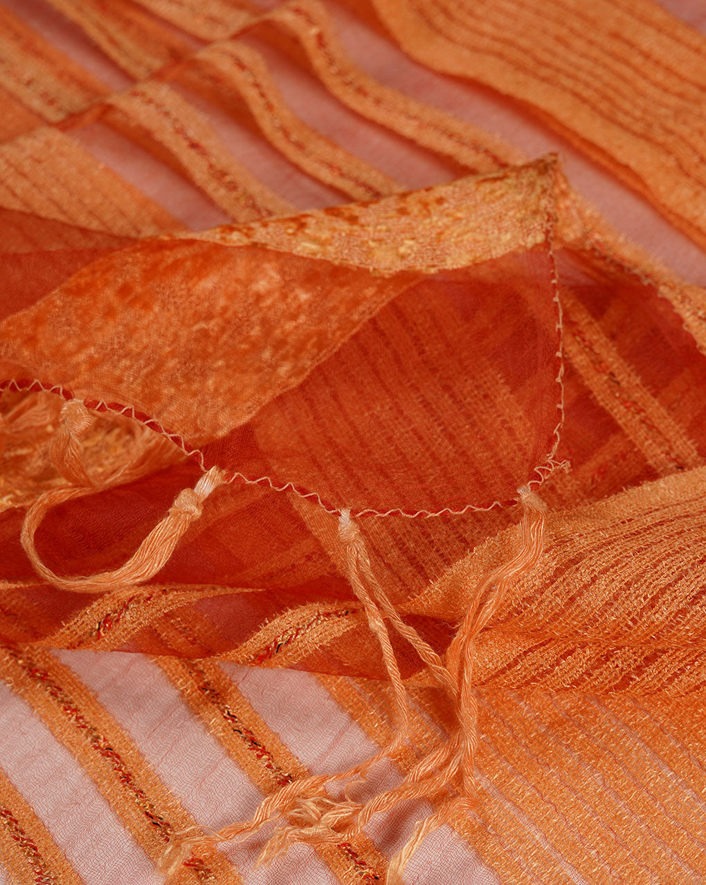 Stripes Woven Bhagalpuri Tussar Silk Stole - Fabriclore.com