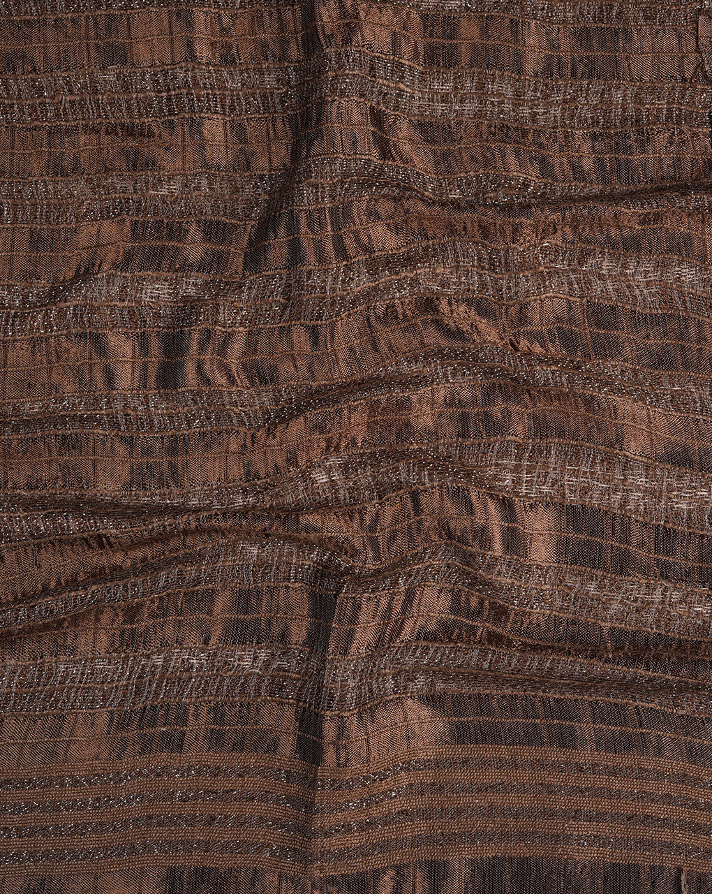 Stripes Woven Bhagalpuri Tussar Silk Stole - Fabriclore.com